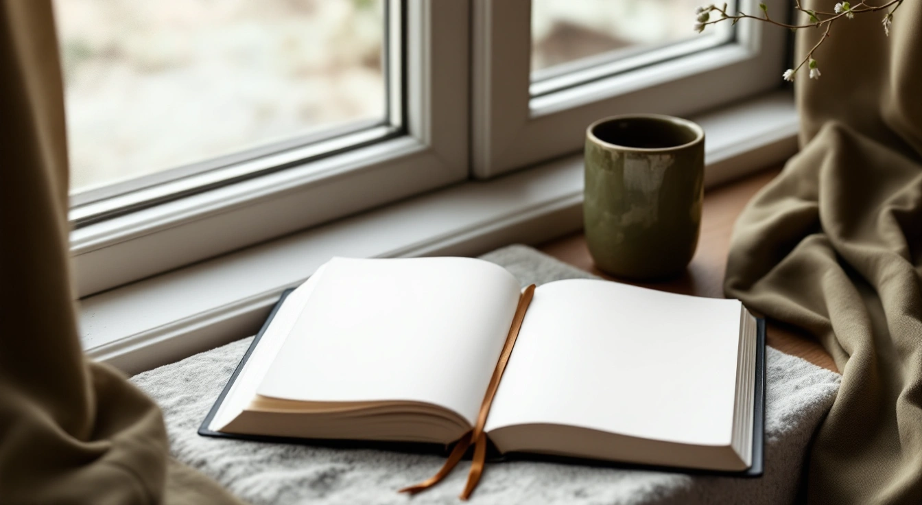 Open unmarked pages in natural light.