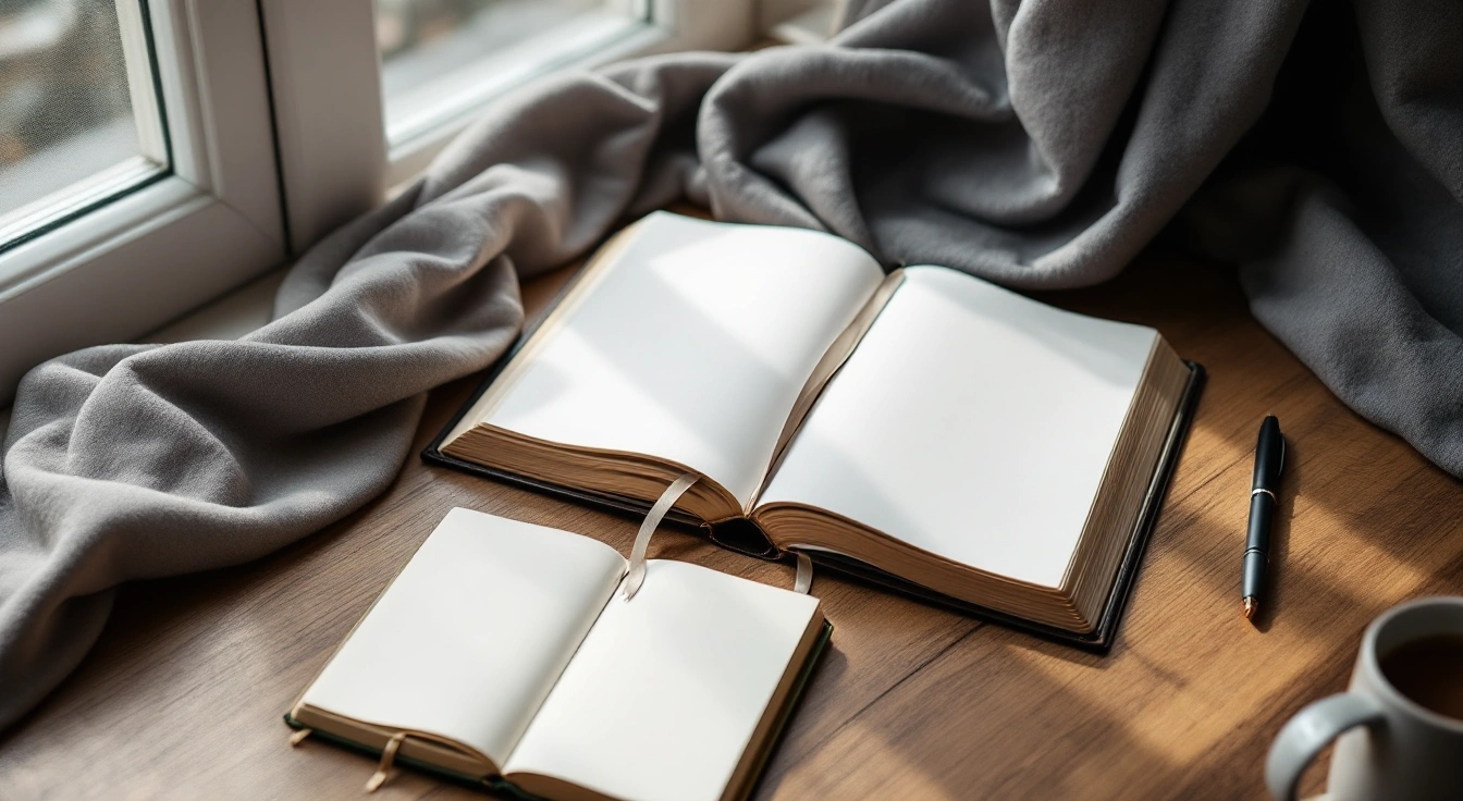 Open unmarked pages in natural light.